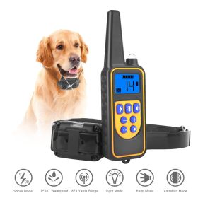 Dog Training Collar IP67 Waterproof Pet Trainer 300mAh Rechargeable 875 Yard Remote Control 4 Modes